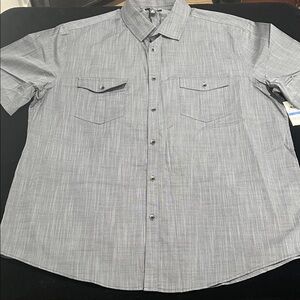 ALFANI Men's Gray Short Sleeve Shirt NWT